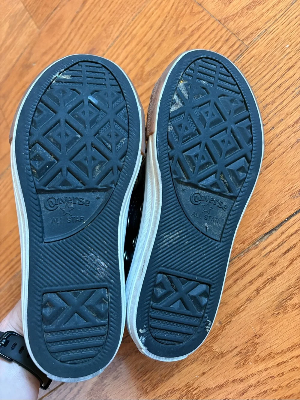 Converse All Star Low Top Black Leather Sneakers Toddler Kids Size 13